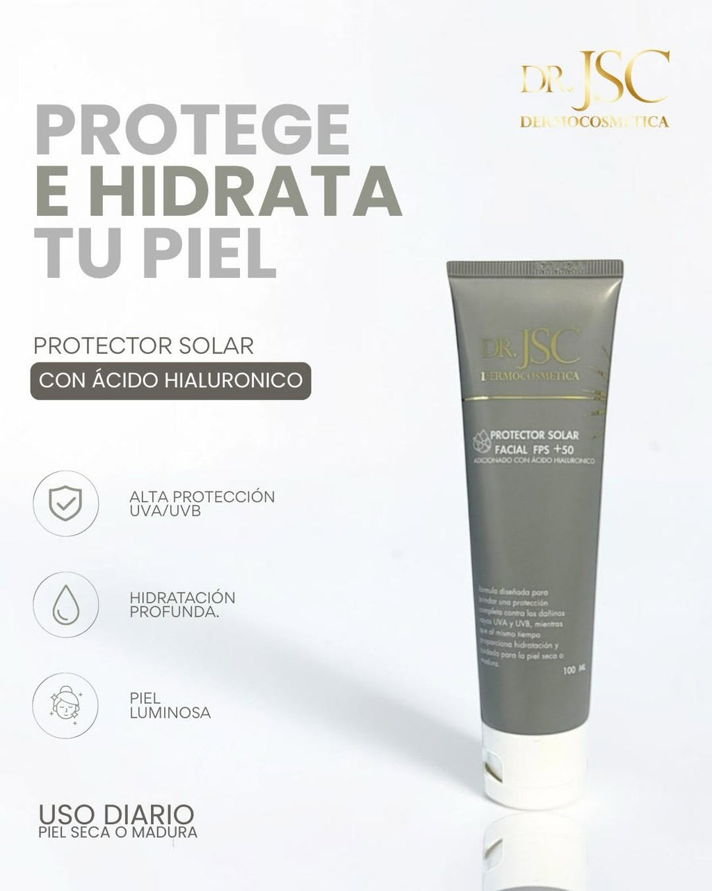 PROTECTOR SOLAR ÁCIDO HIALURONICO 100G