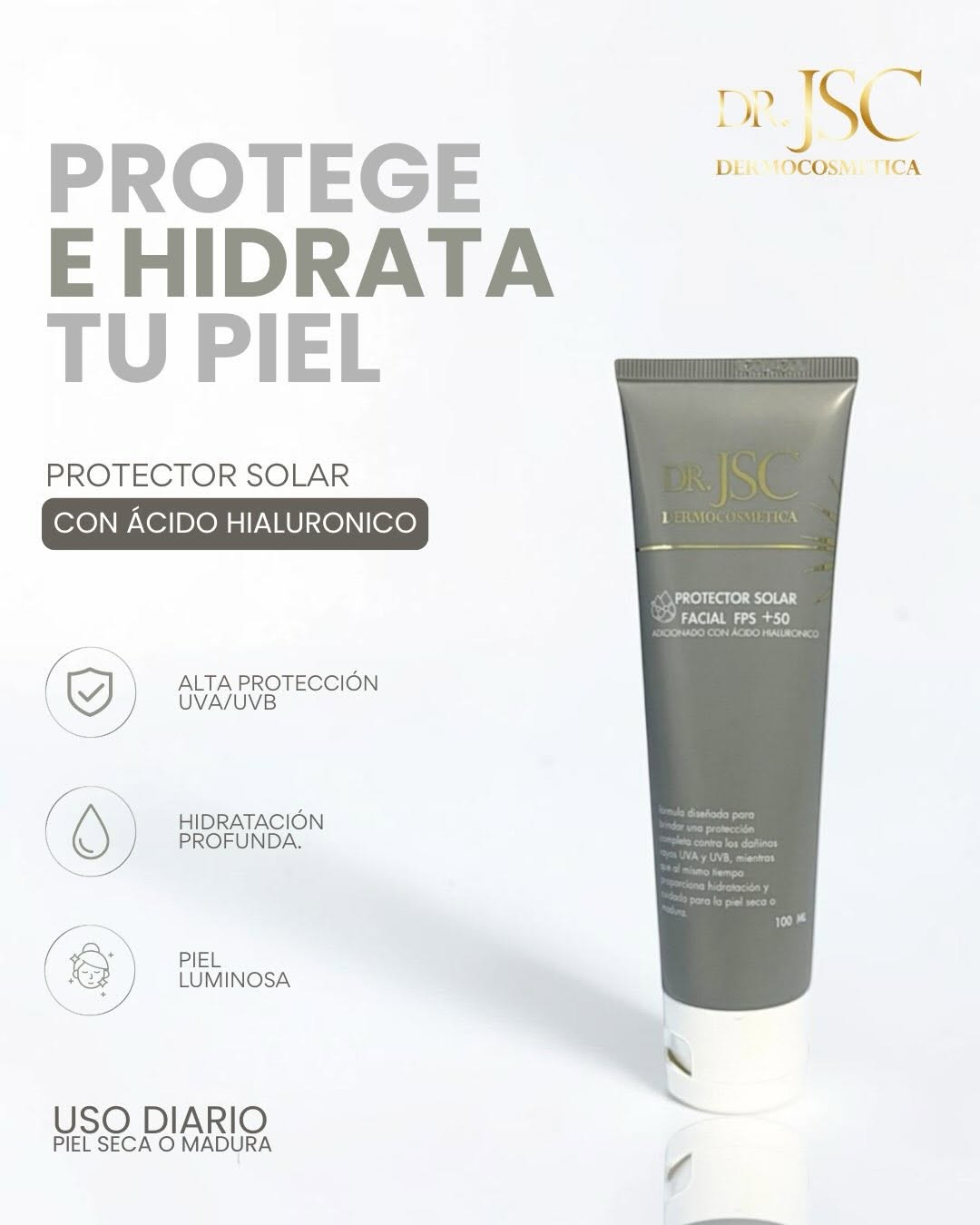 PROTECTOR SOLAR ÁCIDO HIALURONICO 100G